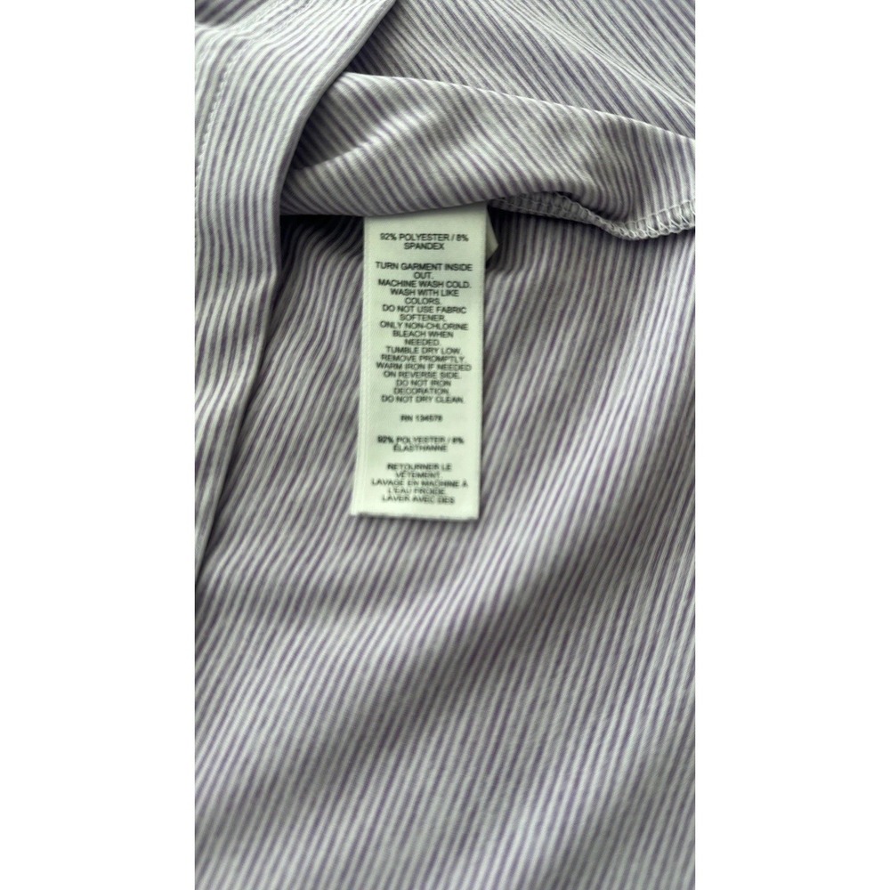 Mens Vineyard Vines Performance Polo Shirt Purple Stripe Short Sleeve Size L - Picture 11 of 14